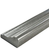 2x12 Silver Pewter Resin Metallic Look Moldura Chair Rail Trim Wall Tile by Vogue Tile